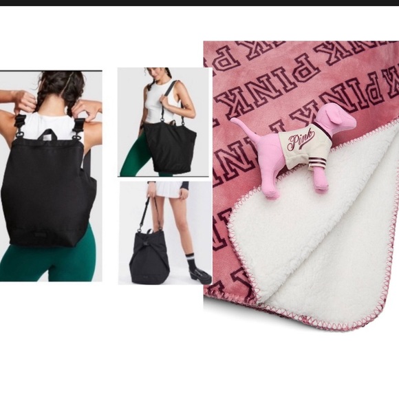 Pink Victoria secret backpack and blanket - Picture 1 of 11